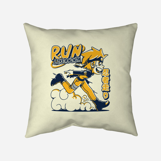 Ninja Run-none removable cover w insert throw pillow-estudiofitas