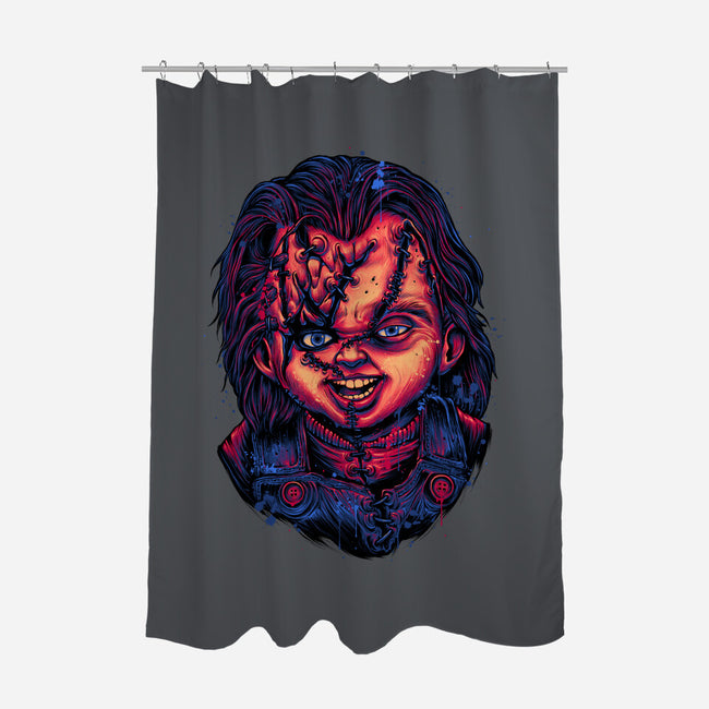 Good Guy Wants To Play-none polyester shower curtain-glitchygorilla
