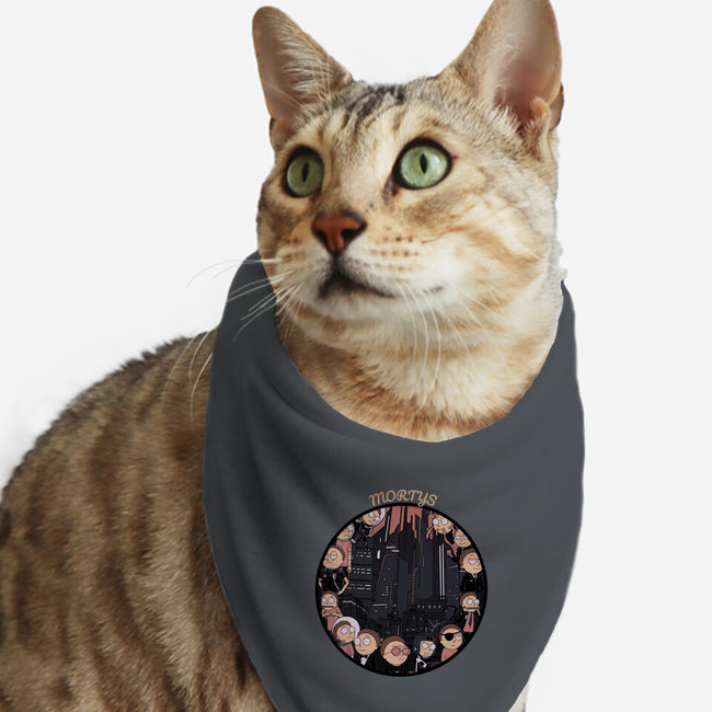 Mortys In Morty Town-cat bandana pet collar-Zody