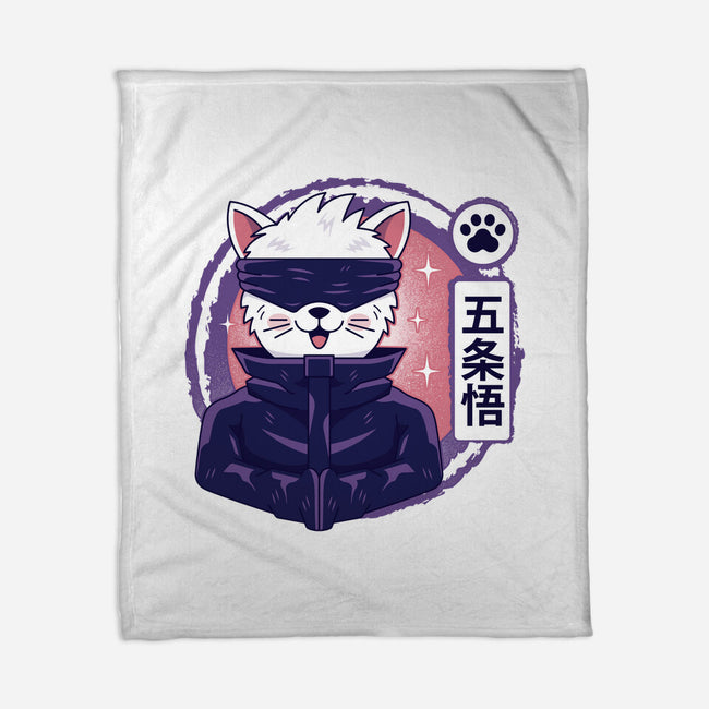 Gojo Cat-none fleece blanket-Logozaste
