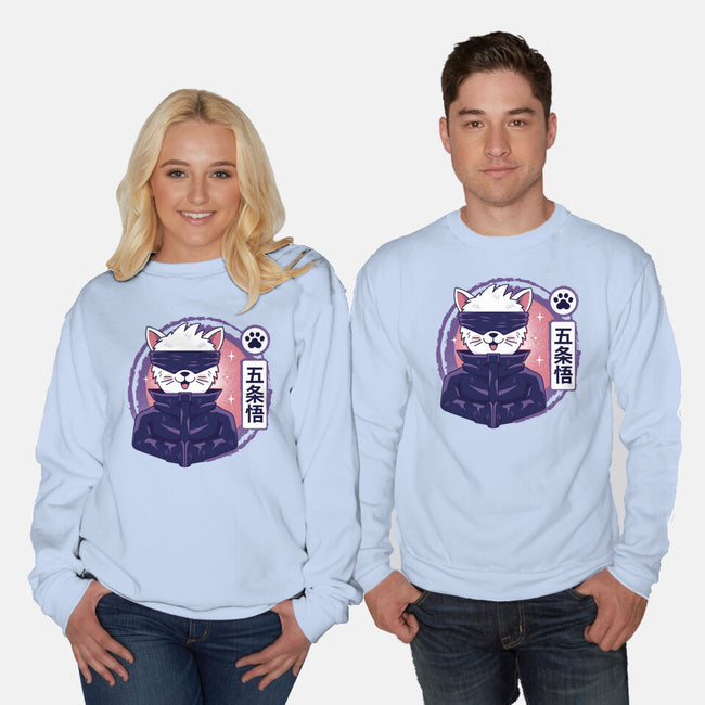 Gojo Cat-unisex crew neck sweatshirt-Logozaste