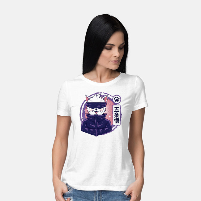 Gojo Cat-womens basic tee-Logozaste