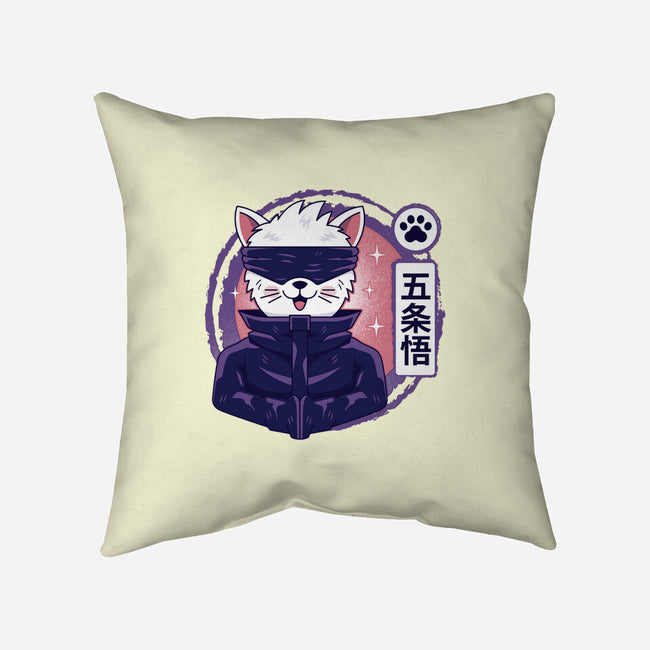 Gojo Cat-none removable cover throw pillow-Logozaste