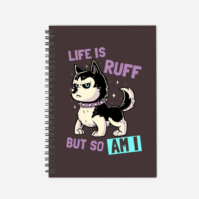 Life Is Ruff-none dot grid notebook-koalastudio