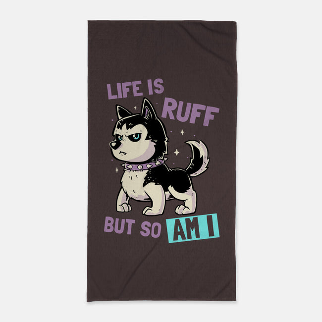 Life Is Ruff-none beach towel-koalastudio