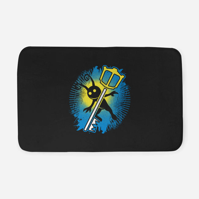 Heartless Vs Keyblade-none memory foam bath mat-Logozaste