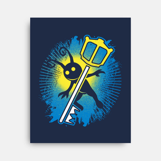 Heartless Vs Keyblade-none stretched canvas-Logozaste