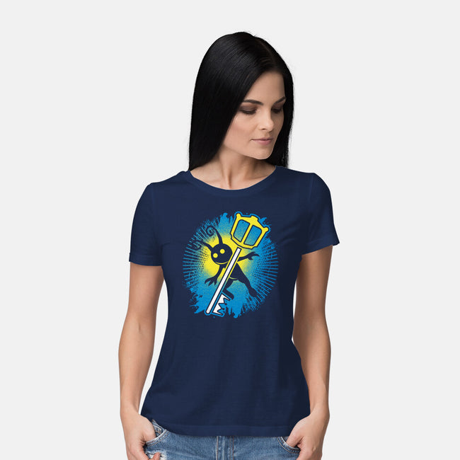 Heartless Vs Keyblade-womens basic tee-Logozaste