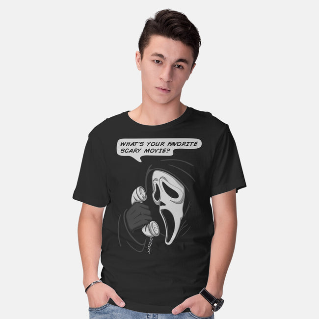 What's Your Favorite Scary Movie?-mens basic tee-Melonseta