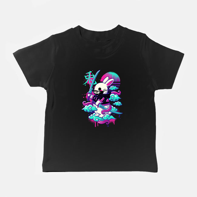 Cybersamurai Bunny-baby basic tee-NemiMakeit