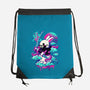 Cybersamurai Bunny-none drawstring bag-NemiMakeit