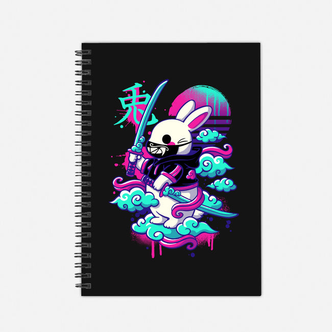 Cybersamurai Bunny-none dot grid notebook-NemiMakeit