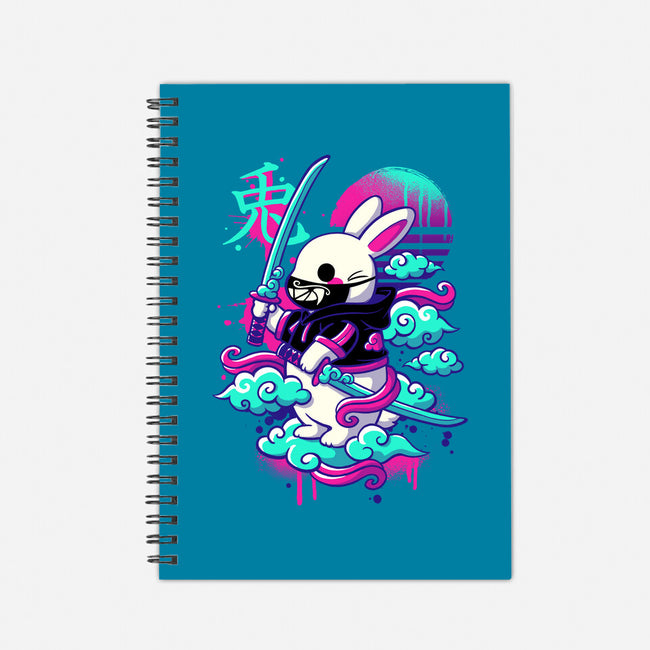 Cybersamurai Bunny-none dot grid notebook-NemiMakeit