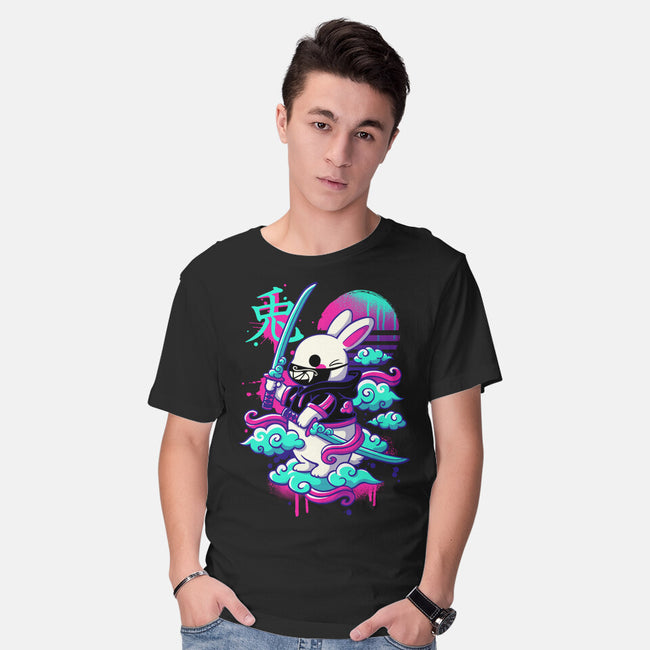 Cybersamurai Bunny-mens basic tee-NemiMakeit
