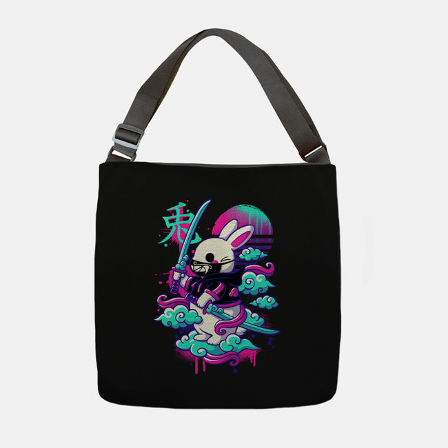 Cybersamurai Bunny-none adjustable tote-NemiMakeit