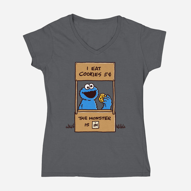 Cookies Help-womens v-neck tee-Barbadifuoco