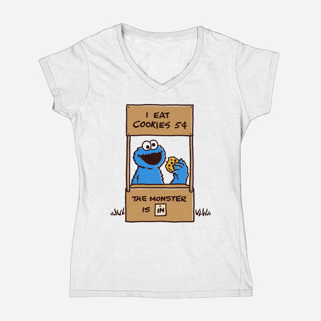 Cookies Help-womens v-neck tee-Barbadifuoco