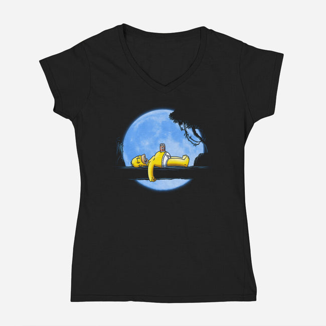 Hakuna Drunkeata-womens v-neck tee-Barbadifuoco