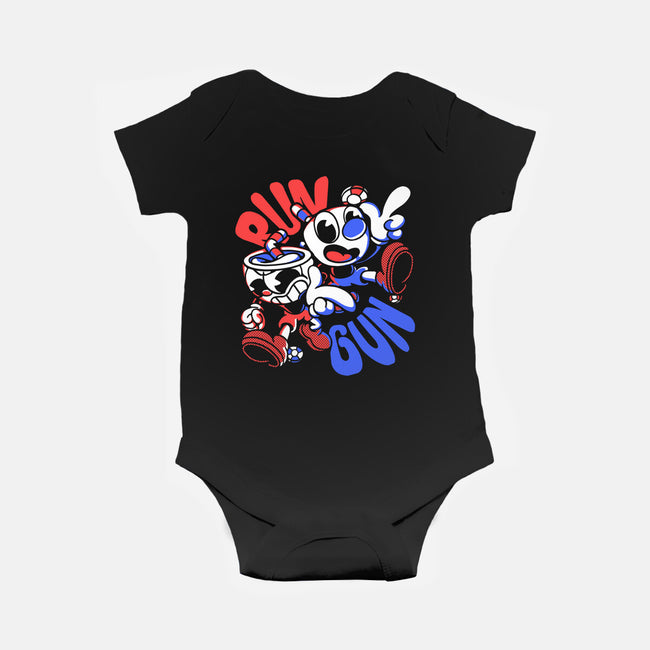 Run N' Gun-baby basic onesie-estudiofitas