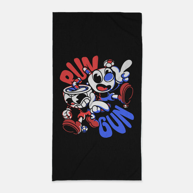 Run N' Gun-none beach towel-estudiofitas