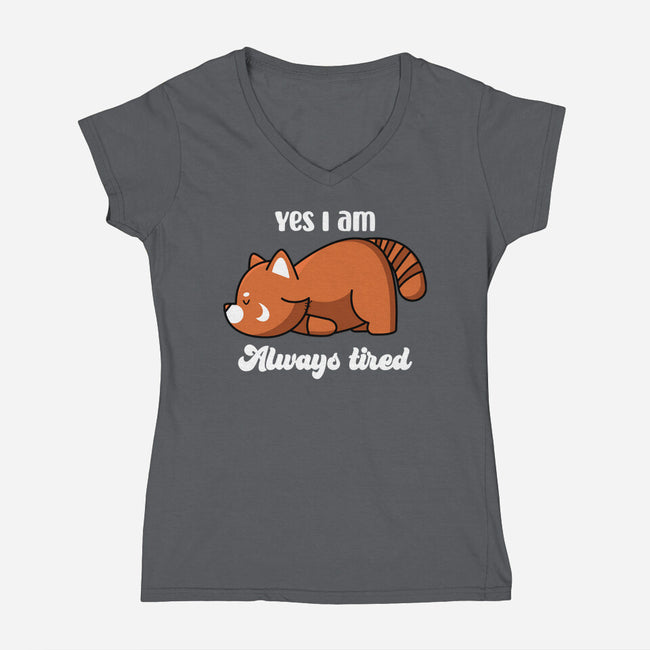 I Am Always Tired-womens v-neck tee-rocketman_art