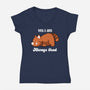 I Am Always Tired-womens v-neck tee-rocketman_art