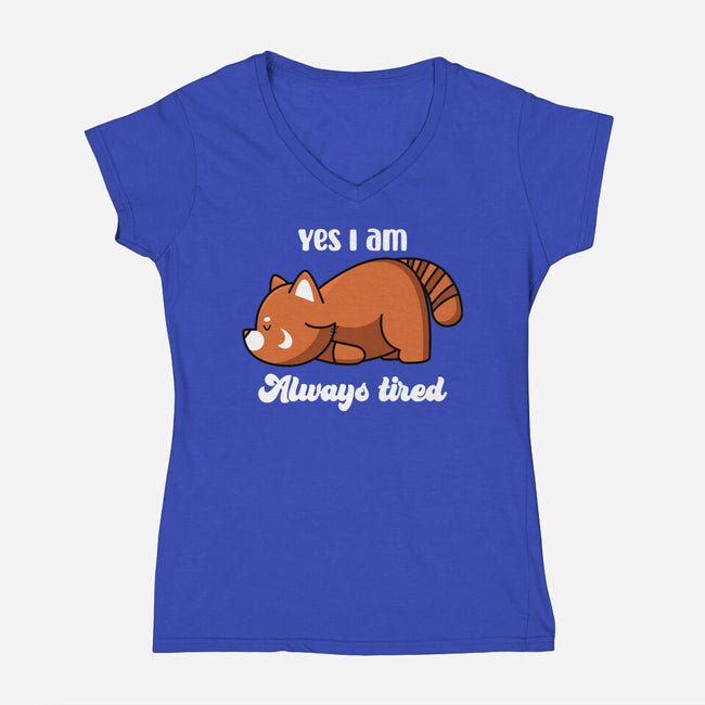 I Am Always Tired-womens v-neck tee-rocketman_art