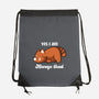 I Am Always Tired-none drawstring bag-rocketman_art