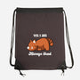 I Am Always Tired-none drawstring bag-rocketman_art
