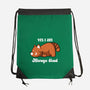I Am Always Tired-none drawstring bag-rocketman_art