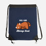 I Am Always Tired-none drawstring bag-rocketman_art