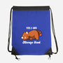 I Am Always Tired-none drawstring bag-rocketman_art