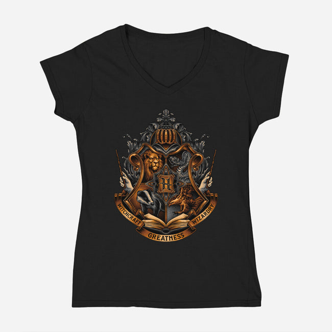 Home Of Magic And Greatness-womens v-neck tee-glitchygorilla