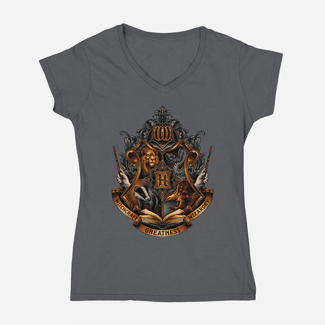 Home Of Magic And Greatness-womens v-neck tee-glitchygorilla