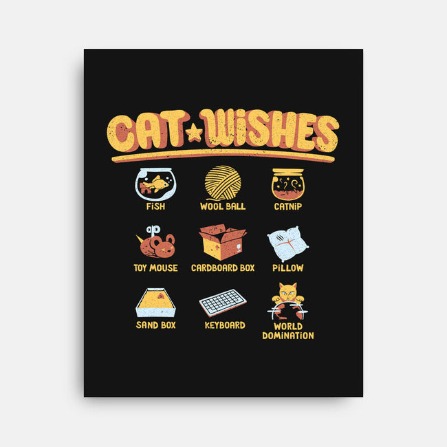 Cat Wishes-none stretched canvas-tobefonseca