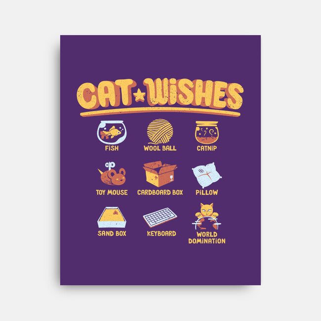Cat Wishes-none stretched canvas-tobefonseca