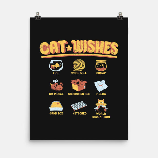 Cat Wishes-none matte poster-tobefonseca