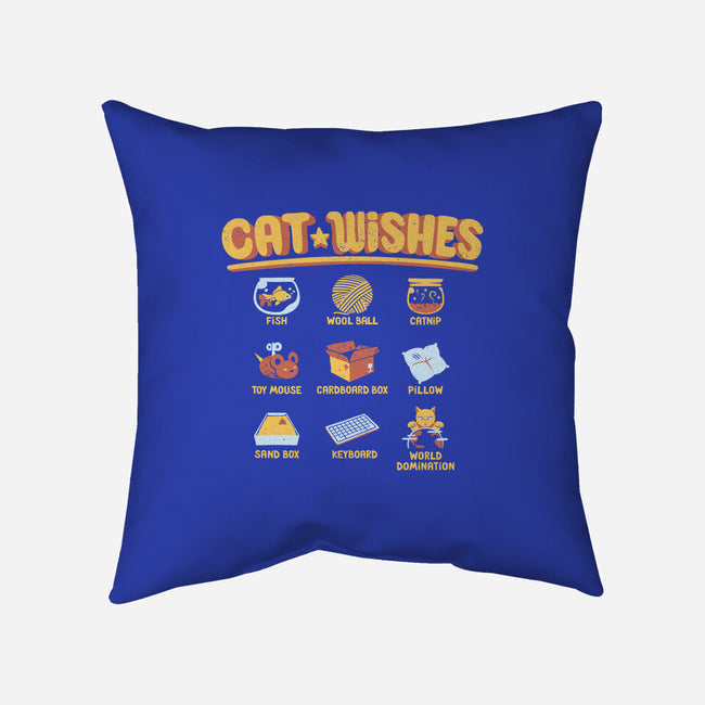 Cat Wishes-none removable cover throw pillow-tobefonseca