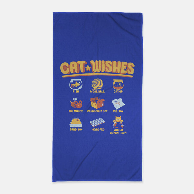 Cat Wishes-none beach towel-tobefonseca