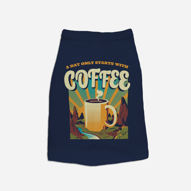 Good Morning Coffee-cat basic pet tank-tobefonseca