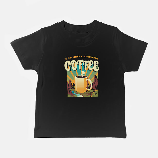 Good Morning Coffee-baby basic tee-tobefonseca