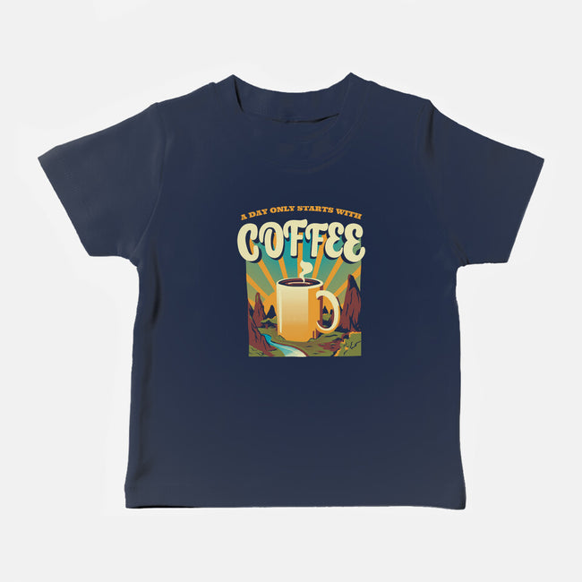 Good Morning Coffee-baby basic tee-tobefonseca