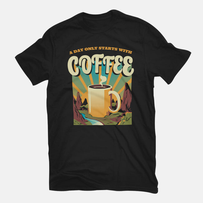 Good Morning Coffee-womens basic tee-tobefonseca