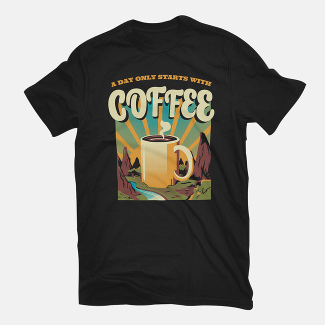 Good Morning Coffee-womens fitted tee-tobefonseca