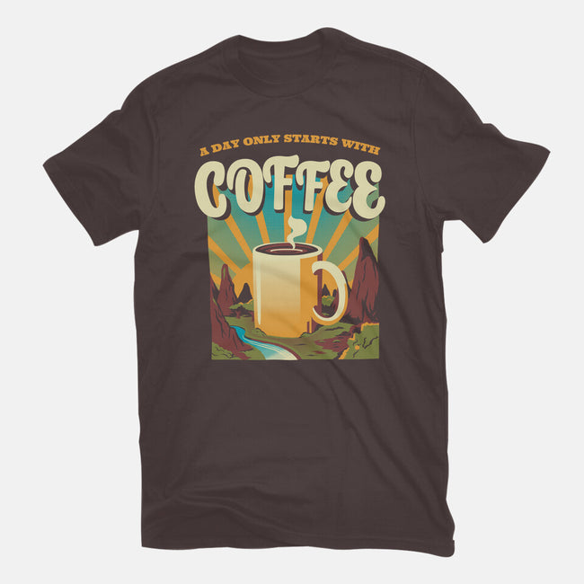 Good Morning Coffee-womens basic tee-tobefonseca