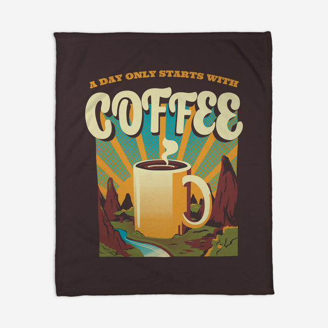 Good Morning Coffee-none fleece blanket-tobefonseca