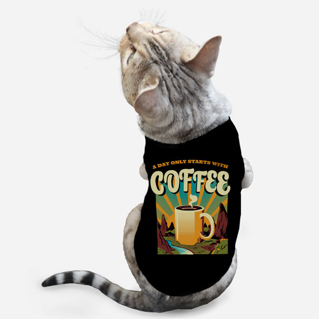 Good Morning Coffee-cat basic pet tank-tobefonseca