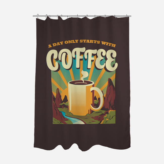 Good Morning Coffee-none polyester shower curtain-tobefonseca