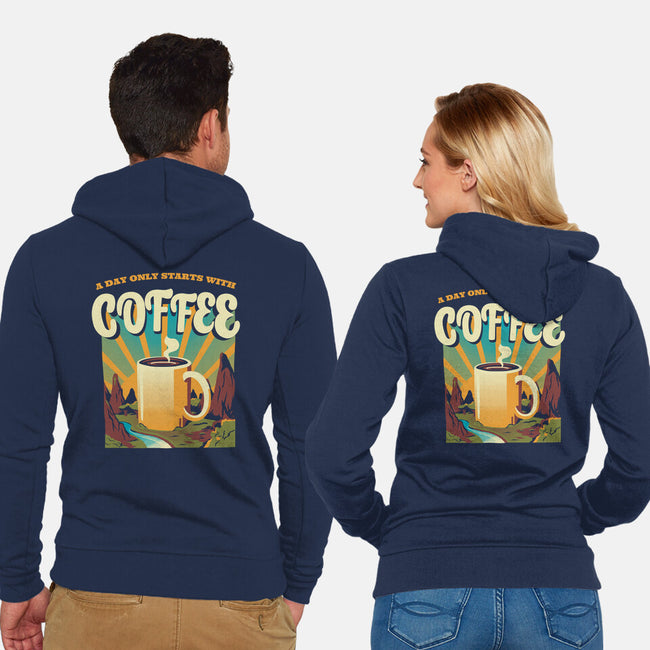 Good Morning Coffee-unisex zip-up sweatshirt-tobefonseca