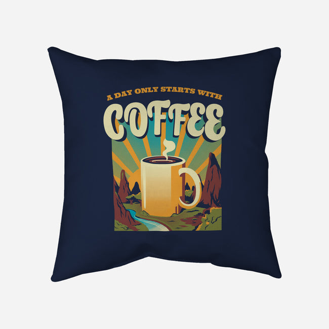 Good Morning Coffee-none removable cover w insert throw pillow-tobefonseca